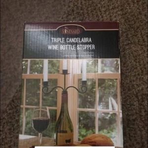 Triple Candelabra wine bottle stopper